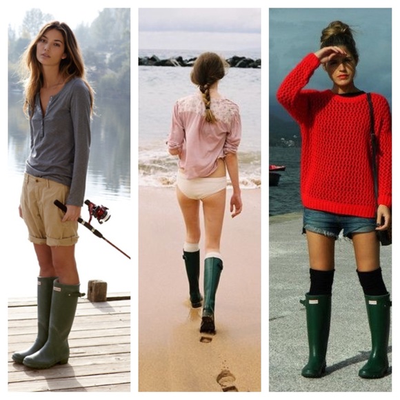 Hunter Womens Original Tall Rain Boots Matte Green - Picture 3 of 8